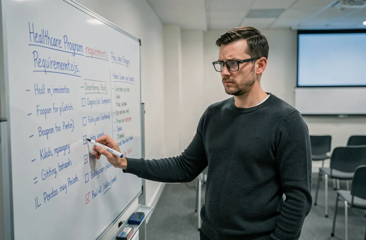 Formateur en ergothérapie présentant les critères d'admission d'une formation professionnelle
