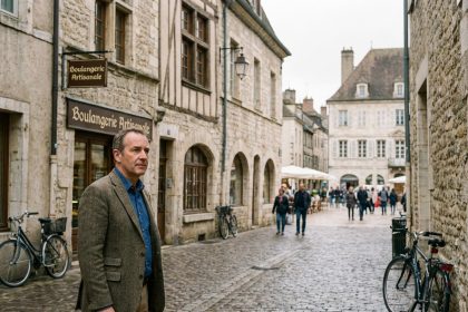 Homme d'affaires dans une rue de Beaune